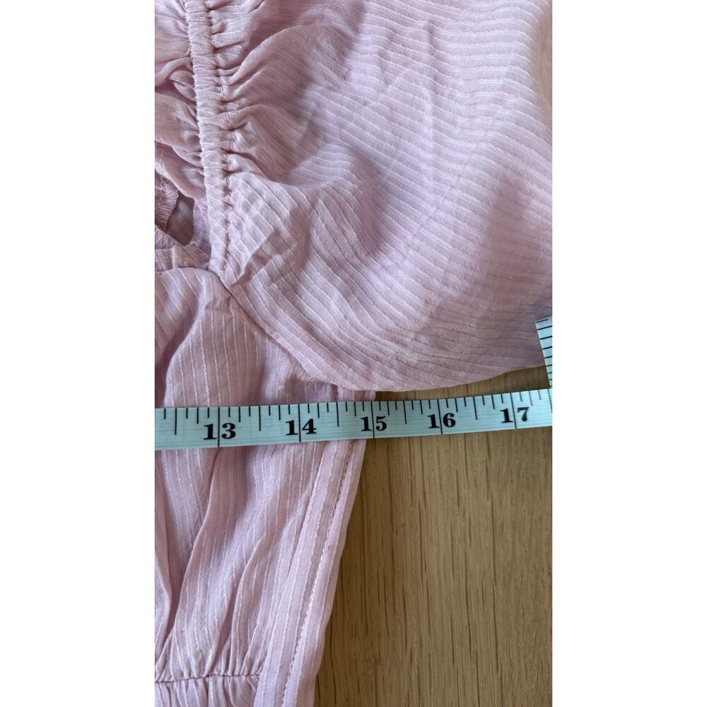 ASTR The Label Amber Puff Sleeve Smocked Corset Blouse Dusty Rose Small 1759 - Picture 8 of 8